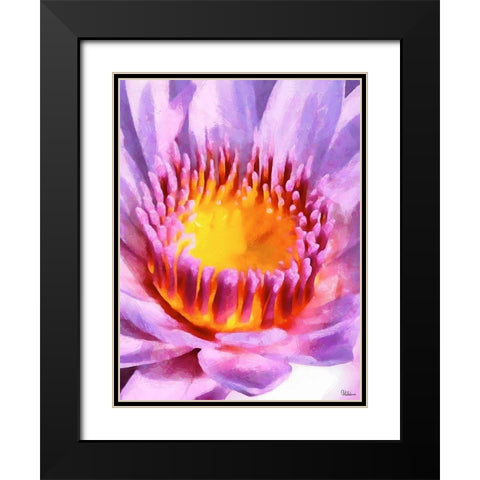 Spring Floral Variations XII Black Modern Wood Framed Art Print with Double Matting by Medeiros, Celito