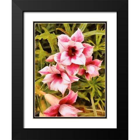 Spring Floral Variations XIV Black Modern Wood Framed Art Print with Double Matting by Medeiros, Celito