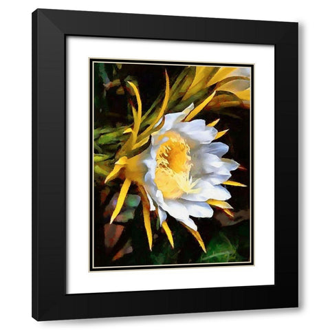 Spring Floral Variations XVIII Black Modern Wood Framed Art Print with Double Matting by Medeiros, Celito
