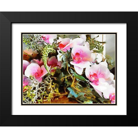 Spring Floral Variations XXVI Black Modern Wood Framed Art Print with Double Matting by Medeiros, Celito