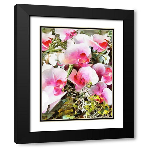 Spring Floral Variations XXVII Black Modern Wood Framed Art Print with Double Matting by Medeiros, Celito