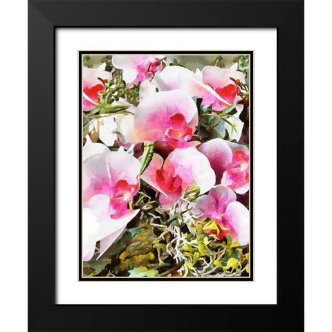 Spring Floral Variations XXVII Black Modern Wood Framed Art Print with Double Matting by Medeiros, Celito
