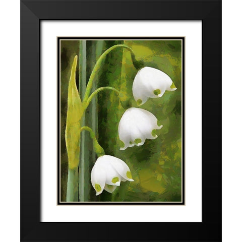 Spring Floral Variations XXXVII Black Modern Wood Framed Art Print with Double Matting by Medeiros, Celito