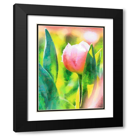 Spring Floral Variations XL Black Modern Wood Framed Art Print with Double Matting by Medeiros, Celito
