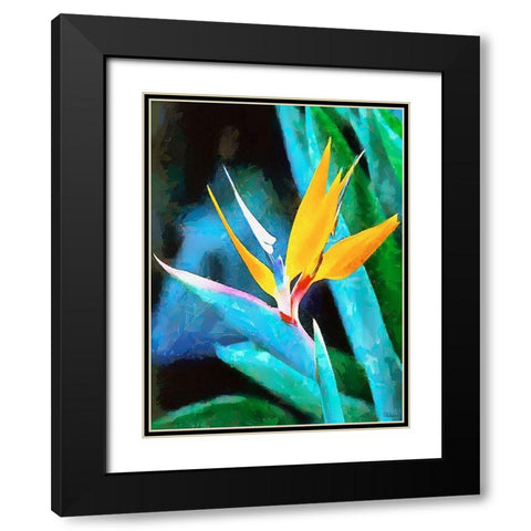 Spring Floral Variations XLIV Black Modern Wood Framed Art Print with Double Matting by Medeiros, Celito