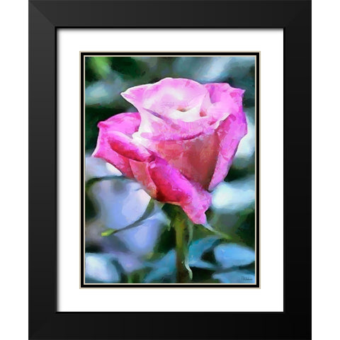 Spring Floral Variations IL Black Modern Wood Framed Art Print with Double Matting by Medeiros, Celito