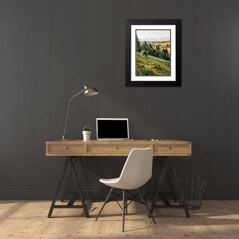 Austrian Alps Black Modern Wood Framed Art Print with Double Matting by Medeiros, Celito