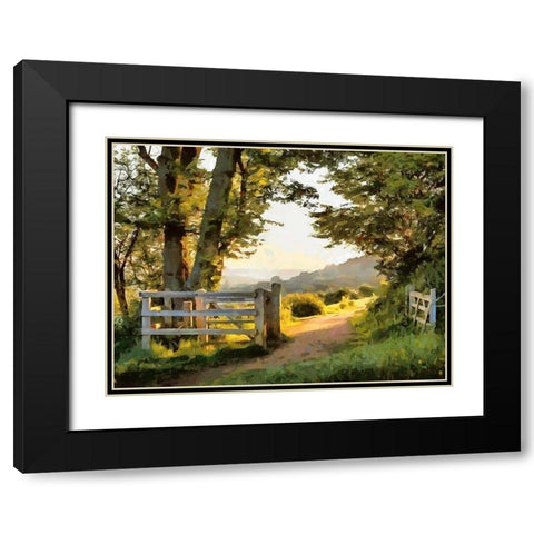 The Road is Open Black Modern Wood Framed Art Print with Double Matting by Medeiros, Celito