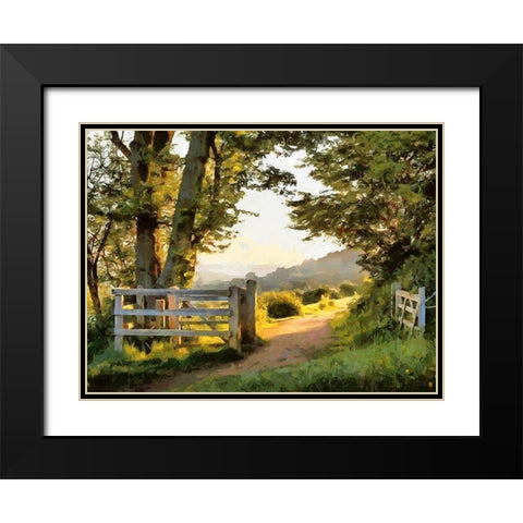 The Road is Open Black Modern Wood Framed Art Print with Double Matting by Medeiros, Celito