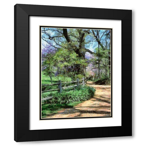 The Road is Open II Black Modern Wood Framed Art Print with Double Matting by Medeiros, Celito
