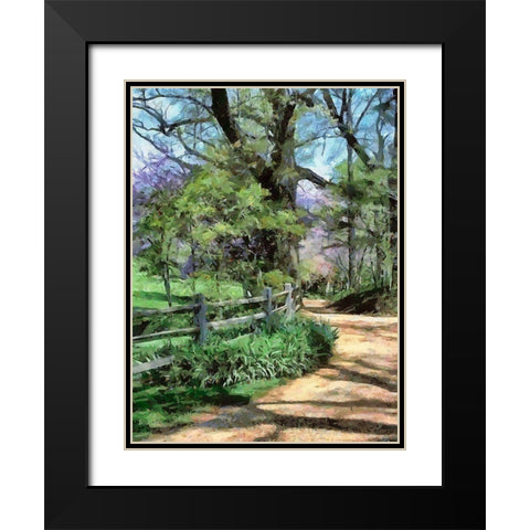 The Road is Open II Black Modern Wood Framed Art Print with Double Matting by Medeiros, Celito