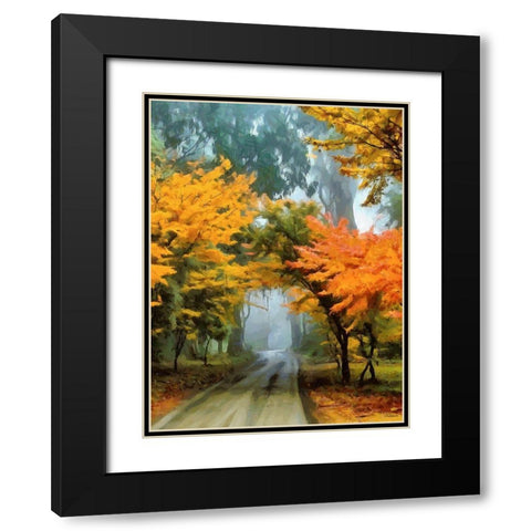 Nice Colors of Autumn Black Modern Wood Framed Art Print with Double Matting by Medeiros, Celito