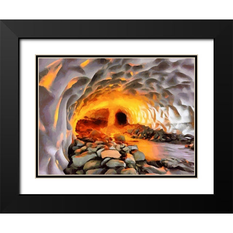 Salt Cave Black Modern Wood Framed Art Print with Double Matting by Medeiros, Celito