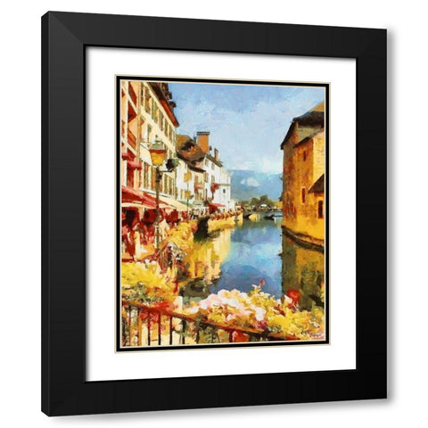 Summer Mood Black Modern Wood Framed Art Print with Double Matting by Medeiros, Celito