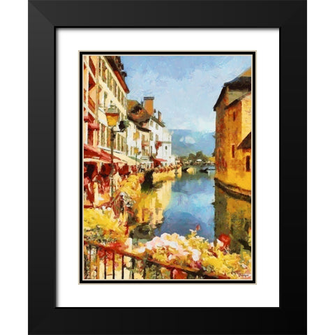 Summer Mood Black Modern Wood Framed Art Print with Double Matting by Medeiros, Celito