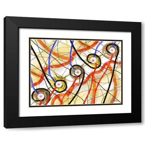 Mood of Abstraction I  Black Modern Wood Framed Art Print with Double Matting by Medeiros, Celito