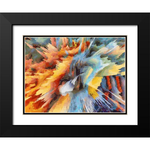 Mood of Abstraction IV Black Modern Wood Framed Art Print with Double Matting by Medeiros, Celito