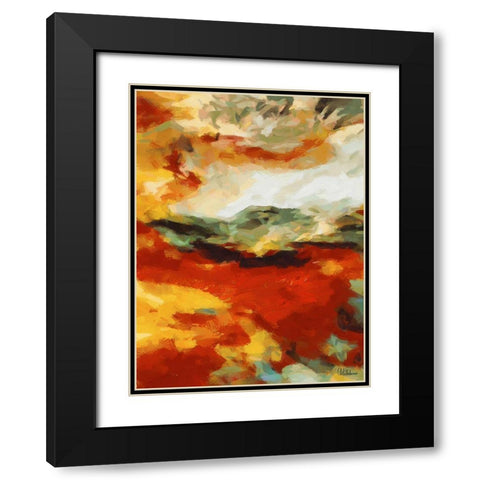 Mood of Abstraction XXVI Black Modern Wood Framed Art Print with Double Matting by Medeiros, Celito