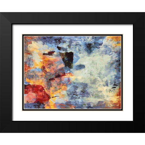 Mood of Abstraction VI Black Modern Wood Framed Art Print with Double Matting by Medeiros, Celito