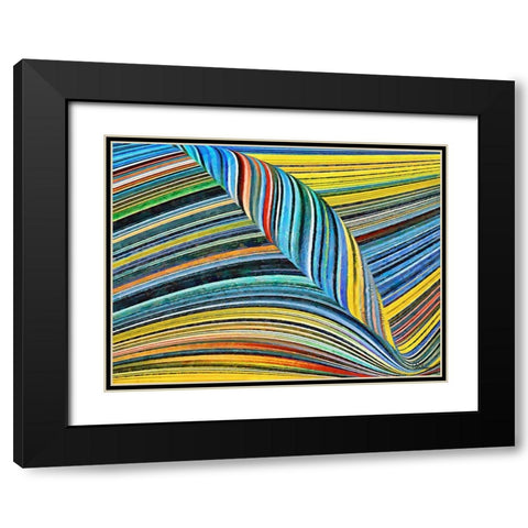 Mood of Abstraction XXI  Black Modern Wood Framed Art Print with Double Matting by Medeiros, Celito