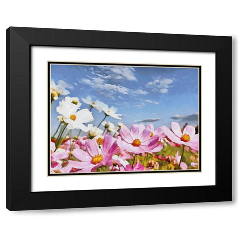 Field Flowers IV Black Modern Wood Framed Art Print with Double Matting by Medeiros, Celito