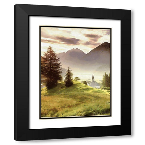 The Fog Collection III Black Modern Wood Framed Art Print with Double Matting by Medeiros, Celito