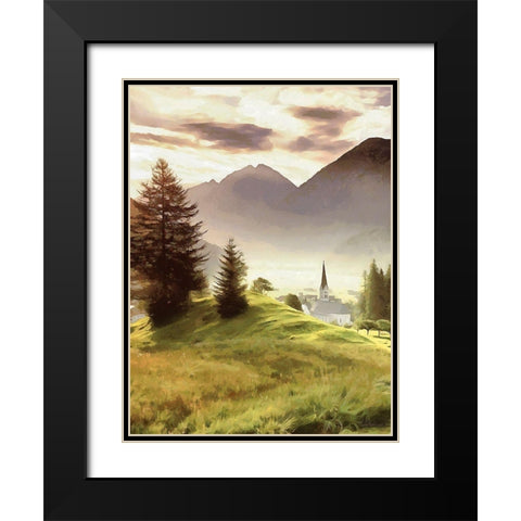 The Fog Collection III Black Modern Wood Framed Art Print with Double Matting by Medeiros, Celito