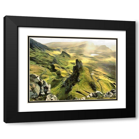 The Fog Collection IV Black Modern Wood Framed Art Print with Double Matting by Medeiros, Celito