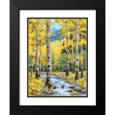 River in the Forest I Black Modern Wood Framed Art Print with Double Matting by Medeiros, Celito