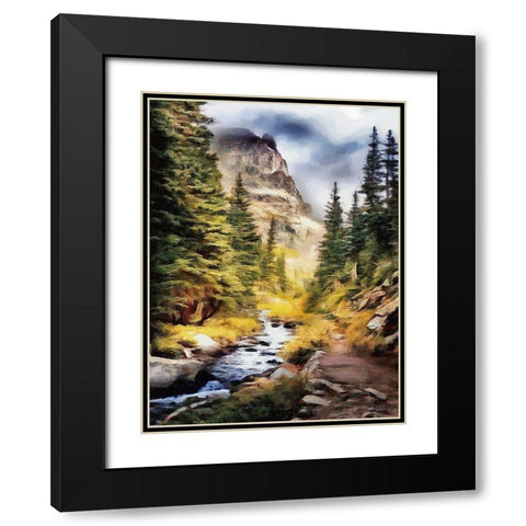 River in the Mountains I Black Modern Wood Framed Art Print with Double Matting by Medeiros, Celito