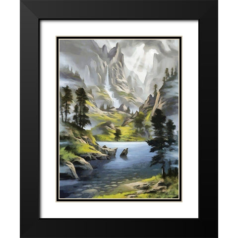River in the Mountains IV Black Modern Wood Framed Art Print with Double Matting by Medeiros, Celito