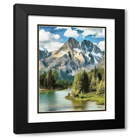 River in the Mountains VI Black Modern Wood Framed Art Print with Double Matting by Medeiros, Celito