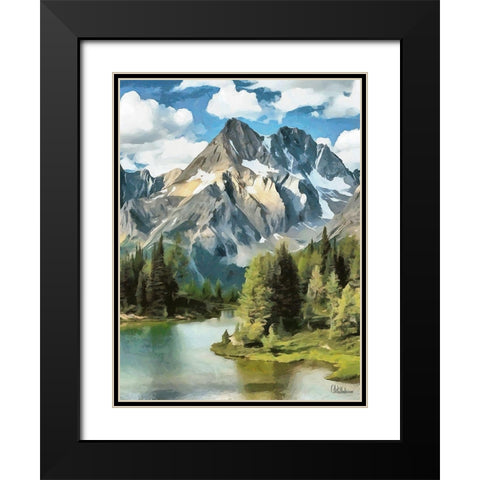 River in the Mountains VI Black Modern Wood Framed Art Print with Double Matting by Medeiros, Celito