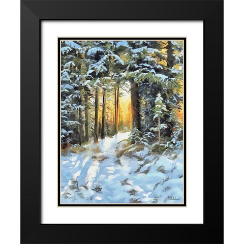 Sunny Day in Winter I Black Modern Wood Framed Art Print with Double Matting by Medeiros, Celito