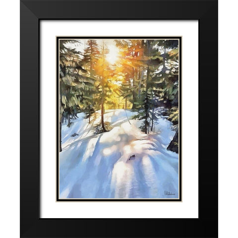 Sunny Day in Winter II Black Modern Wood Framed Art Print with Double Matting by Medeiros, Celito