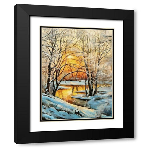 Sunny Day in Winter IV Black Modern Wood Framed Art Print with Double Matting by Medeiros, Celito