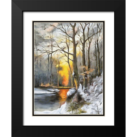 Sunny Day in Winter V Black Modern Wood Framed Art Print with Double Matting by Medeiros, Celito