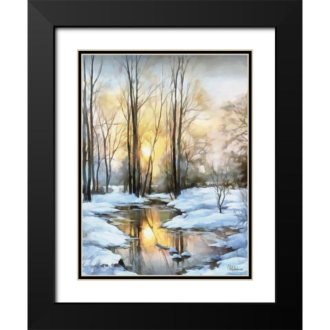 Sunny Day in Winter VII Black Modern Wood Framed Art Print with Double Matting by Medeiros, Celito