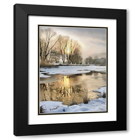 Sunny Day in Winter VIII Black Modern Wood Framed Art Print with Double Matting by Medeiros, Celito