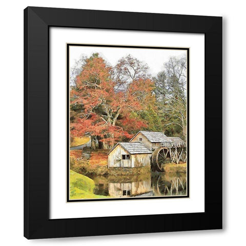 Mill Collection VI Black Modern Wood Framed Art Print with Double Matting by Medeiros, Celito