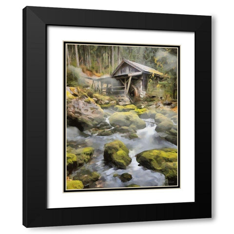 Mill Collection VII Black Modern Wood Framed Art Print with Double Matting by Medeiros, Celito