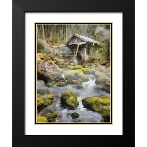 Mill Collection VII Black Modern Wood Framed Art Print with Double Matting by Medeiros, Celito