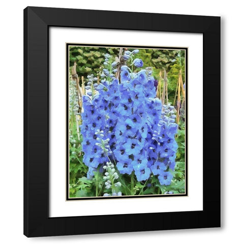 I like Flowers I Black Modern Wood Framed Art Print with Double Matting by Medeiros, Celito