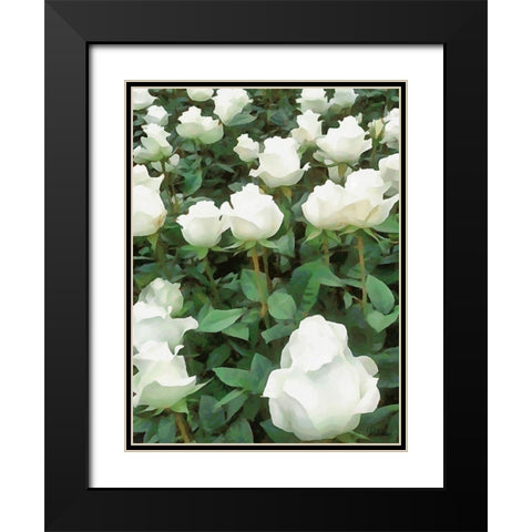 I like Flowers III Black Modern Wood Framed Art Print with Double Matting by Medeiros, Celito