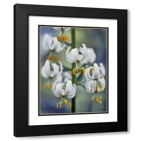 I like Flowers IV Black Modern Wood Framed Art Print with Double Matting by Medeiros, Celito