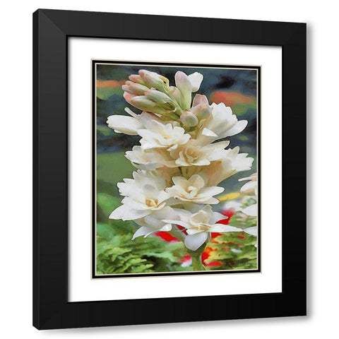 I like Flowers VI Black Modern Wood Framed Art Print with Double Matting by Medeiros, Celito