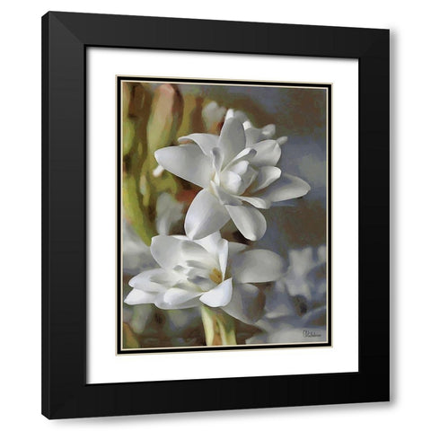 I like Flowers VIII Black Modern Wood Framed Art Print with Double Matting by Medeiros, Celito