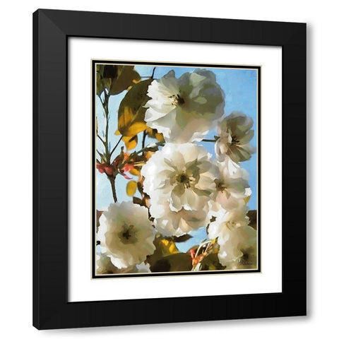I like Flowers X Black Modern Wood Framed Art Print with Double Matting by Medeiros, Celito