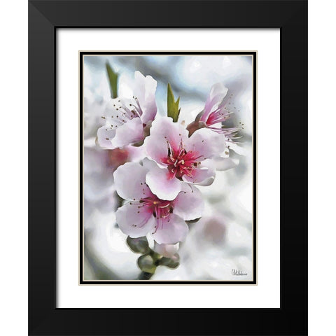 I like Flowers XVII Black Modern Wood Framed Art Print with Double Matting by Medeiros, Celito