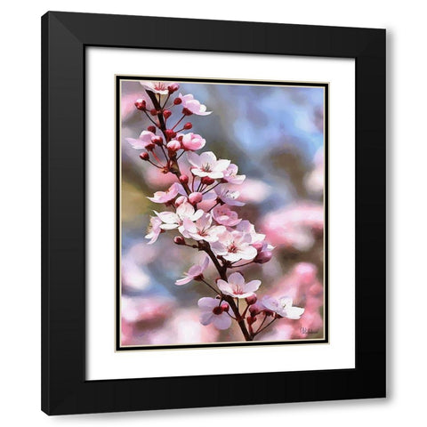 I like Flowers XIX Black Modern Wood Framed Art Print with Double Matting by Medeiros, Celito